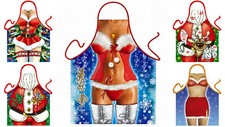 Lustige Motiv Schürze - Weihnachtsschürze - Weihnachtsmann / frau Scherzartikel