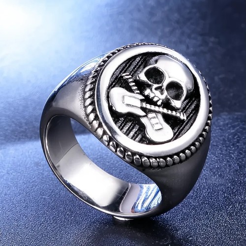 316l edelstahl totenkopf ring - 316l,
