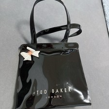 Elegante Ted Baker Mini-Tote Bag (Lack Schwarz)