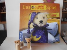 Steiff "Das Steiff Knopf im Ohr-Spiel" u. 2 Spielfiguren