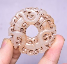 4CM Hetian Jade Carving Palace