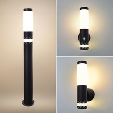 Wandlampe mit LED Ring Außenleuchte Bewegungsmelder Außenlampe Wandleuchte