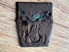 Druckstock Klischee, Szene aus der Kolonialzeit,  " Kupferklischee