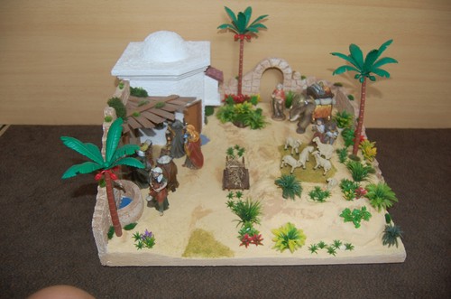 Orientalische weihnachtskrippe - orientalische,
