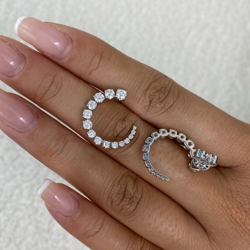 14k weißgold creolen - 14k, 1,8ct