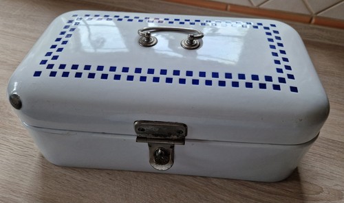 Antiker emaille brotkasten mit - antiker,