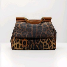 DOLCE&GABANNA  | 'Sicily'  Leder  |  Tragetasche |  Leopardenmuster | Zertifikat
