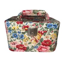 Antik Schminkkoffer Blumen