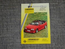 Opel Kadett GSI Cabriolet SFJ Tuning Prospekt Sheet Brochure Deutsch rare