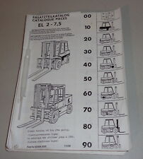 Teilekatalog Gabelstapler Kalmar EL 2 - 7,5 Stand 1990