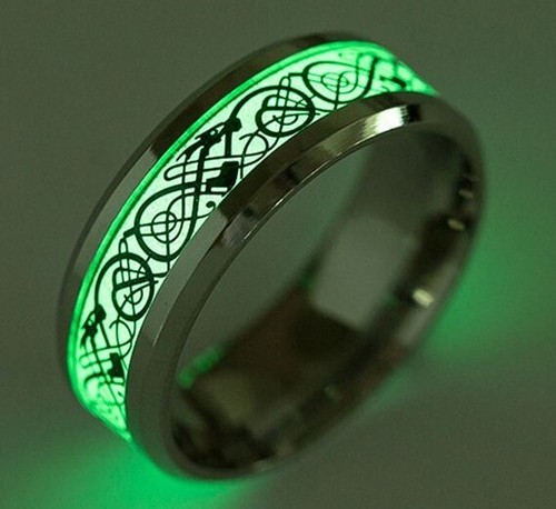 Ring nachtleuchtend edelstahl - nachtleuchtend,