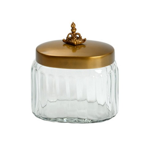 Dekoglas mit metalldeckel - mit,