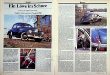 Oldtimer Praxis 1370) Peugeot 203 in einer seltenen Vorstellung auf 4 Seiten