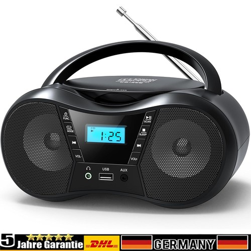 Tragbarer player boombox - cd-player,
