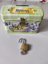 Diddl Spardose Blechdose mit Diddl-Schloß und Schlüssel Schatztruhe