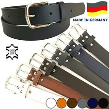 Ledergürtel Gürtel glatt 3 cm Damen Herren Echt Leder 3cm breit MADE IN GERMANY