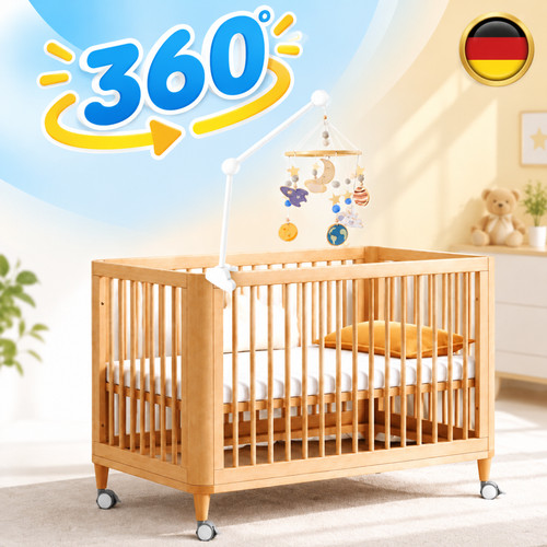 Mobile halterung holz babybett - mobile,