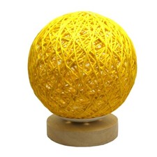 LED Tischleuchte Rattan Kugel gelb Nachttischleuchte USB Dekorativ Stimmung