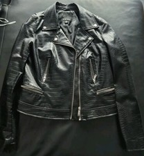 AMISU Biker Kunst Leder Jacke schwarz Gr. 36 NEU ohne Etiket. 