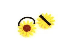 Haargummi Zopfhalter Haarklammer Haarspange Sonnenblume Blume Haarschmuck A097