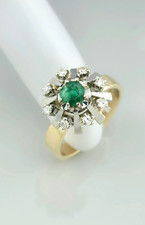 Smaragd diamant ring gold 585 - ring,
