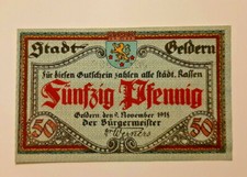 GELDERN NOTGELD 50 PFENNIG