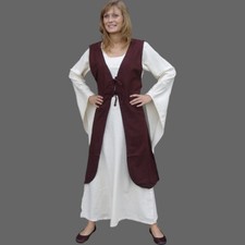 Überkleid - Mittelalter Kleid S-XXXL - braun Mittelalterkleid Mittelalter Gewand