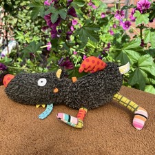 EBULOBO Hund Kuscheltier Motorik Rasselt Plüsch Stofftier Frankreich 20x25 cm