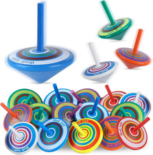 15 Stück Holz Kreisel Bunt