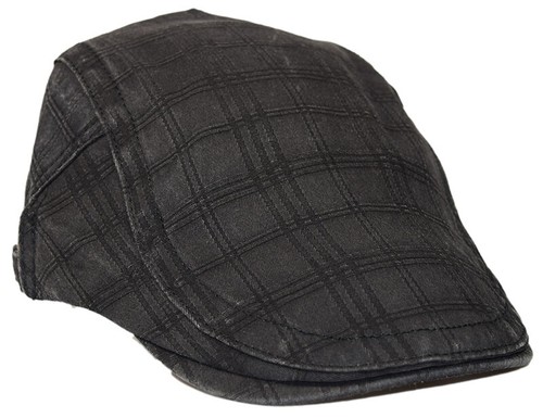 Herren flat cap - cap,, schwarz