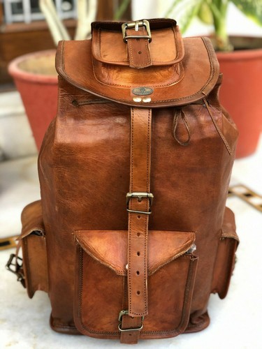 Leder ziege rucksack - ziege,