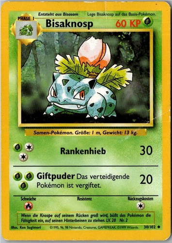 Pokemon bisaknosp 102 base - pokemon, 30/102