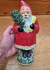 Alter Pappmache Weihnachtsmann Candy Box Container 25cm groß Weihnachten.