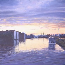 Carsten Kaufhold (1967-2022) Ölgemälde SPREE v.d. OBERBAUMBRÜCKE - 2007