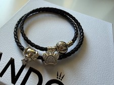 Pandora schwarzes lederarmband - schwarzes,
