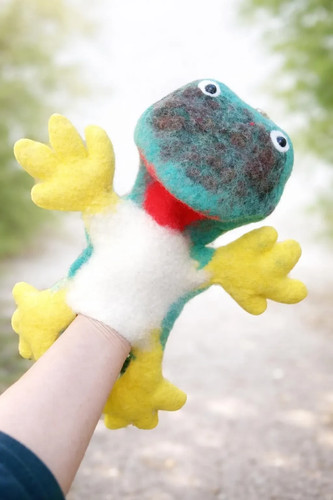Handgefertigte filz frosch - handgefertigte,