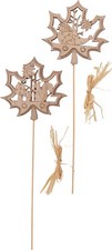 VBS Holzstecker "Ahornblätter", 2er-Set