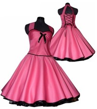 50er Petticoatkleid einfarbig rosa Korsage Jugendweihe Abiball