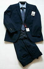 Jungenanzug Herren Anzug Herrenanzug  Wollanteil  blau Größe 44, 18 Jahre NEU