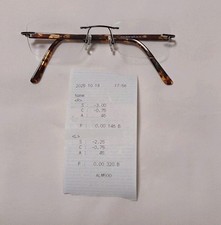  Titanbrille Leo Von Abele Mit Gläsern Sehstärke -3,00/-2,25 Neu Nachlass