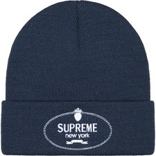 Supreme crest beanie navy - supreme,