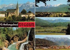 Vigaun Bad AT mit Tennengebirge Roemische Bogenbruecke Tauglfluss Hoher Goell Tr