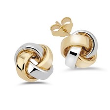 Ohrstecker Knoten Ø 10mm Gold