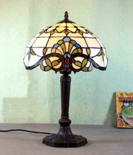 Tiffanylampe Nacht Tisch Lampe Tischlampe Beistell Lampe Tiffany Glas Lampe GN08