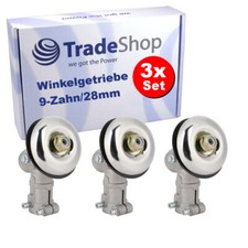 3x 9-Zahn 28mm Winkelgetriebe für Raptor, Helo, Berlan, Mastiff Motorsense