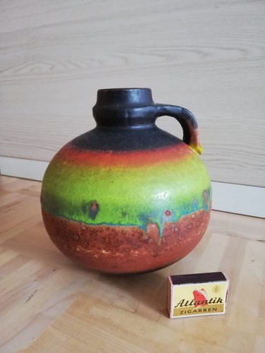 Vintage lava keramik vase - keramik,