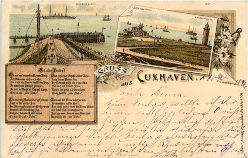 Gruss aus cuxhaven - aus, litho