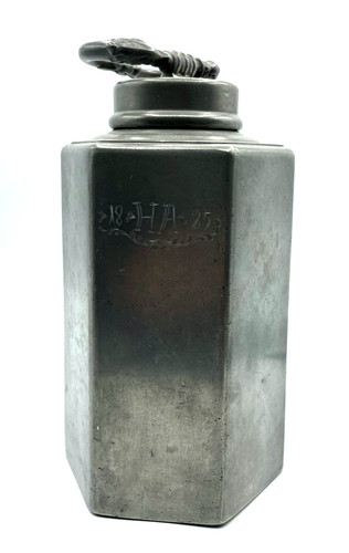 Alte große zinn feldflasche - große,