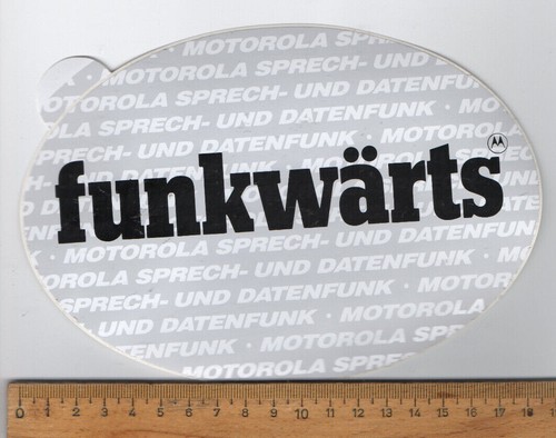 Alter aufkleber funkwärts - :,