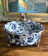 Schale Porzellan Bronze Engel